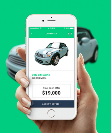 Users can sell their cars as easy as ordering a pizza
