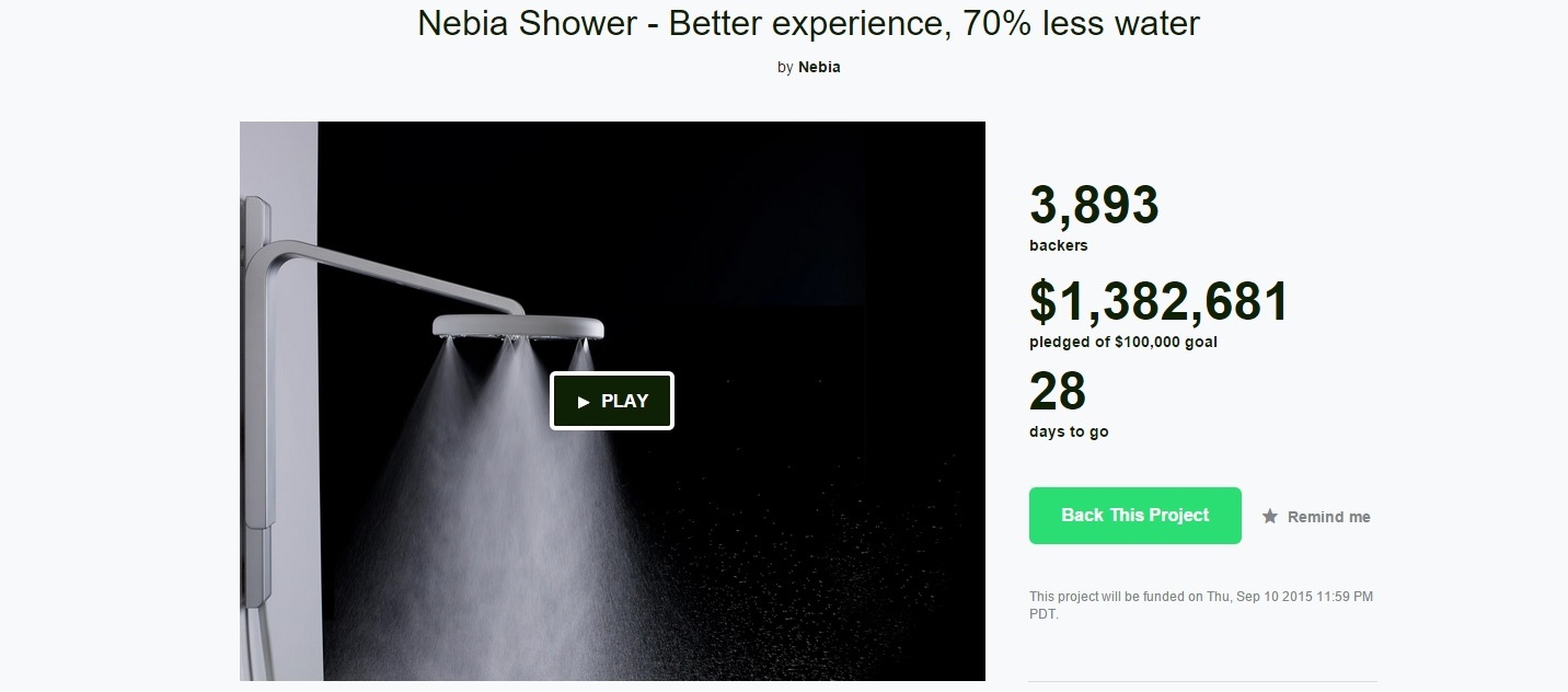 Nebia Kickstarter