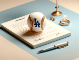 Yoshinobu Yamamoto signing contract with the Dodgers
