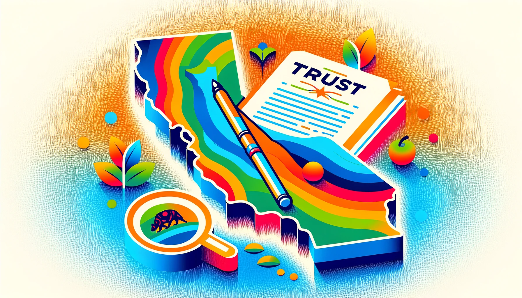 California Revocable Living Trust and State Map