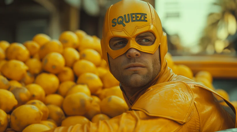 Superhero in a city, symbolizing the power of lemon laws in defending consumer rights.