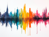 Colorful sound wave illustration